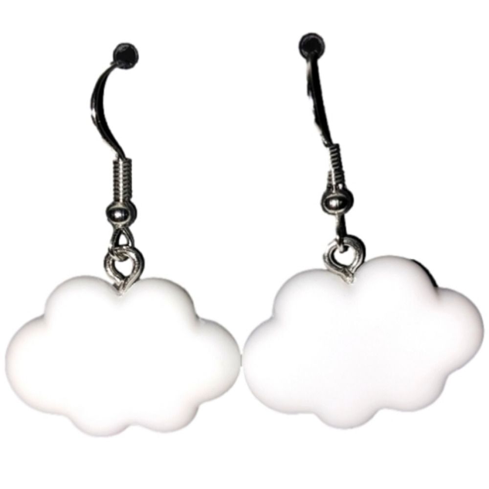 White Dangle Super cute Cloud earrings Foor Adults And Kids